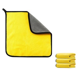 Microfiber Car Wash Towel, For Car Washing, Super Absorbent, Quick Drying, Thicken Double Color Towels, Soft To The Touch, Hook Design, Clean Up Wipe, Car Wash Product, Antibacterial Deodorizer