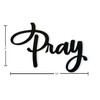 Pray 3D Wood Art Word Script Cutout Sign (12x7 inches),