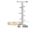 Kooljewelry 14k Yellow Gold Row of Star Minimalist Ring (size