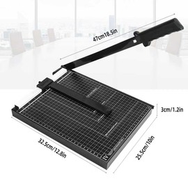 12" Guillotine Paper Cutter, Heavy Duty Trimmer with Safety Guard