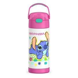THERMOS FUNTAINER 14 Ounce Stainless Steel Vacuum Insulated Bottle, Stitch