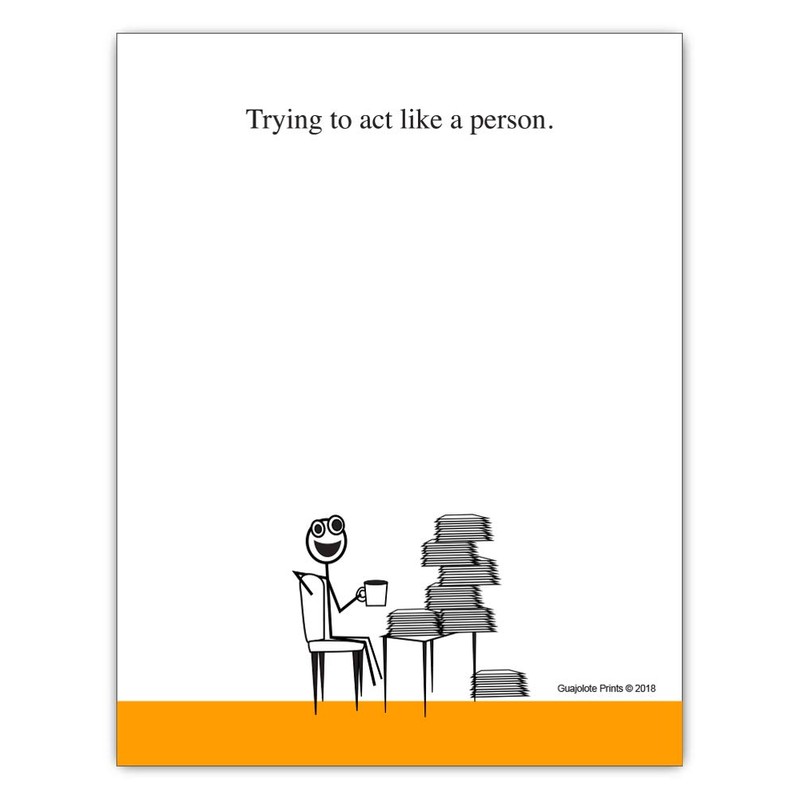 Guajolote Prints Funny Notepads (4-Pack) 4 X 5.25 inch, Humorous