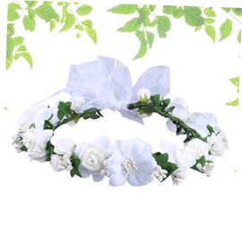 Minkissy 3pcs Flower Hairband Floral Crown Bridal Headwear Floral Headdress Flower Girl Crown