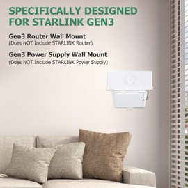 JiGiU Starlink Gen 3 Router Mount: All-in-One Mounting Kit for Starlink Standard Gen3 Router and Power Supply
