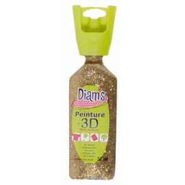 Painting Diams 3D - gold glittered