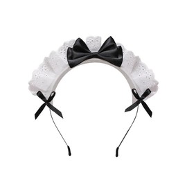 Women Girls Lolita Headband Lace Bow Hair Band Maid Anime Cosplay Headwear Ribbon Bowknot Cute Hair Band Party Hair Accessories Women's Fashion Headbands, Headbands, Lolita Fashion, Lolita Accessories