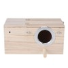 Fdit Durable Wooden Birds Nest Natural Bird House Cockatiels Bird