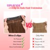 Rich Choices Wire Hair Extensions - Invisible Clip-In Human Hair