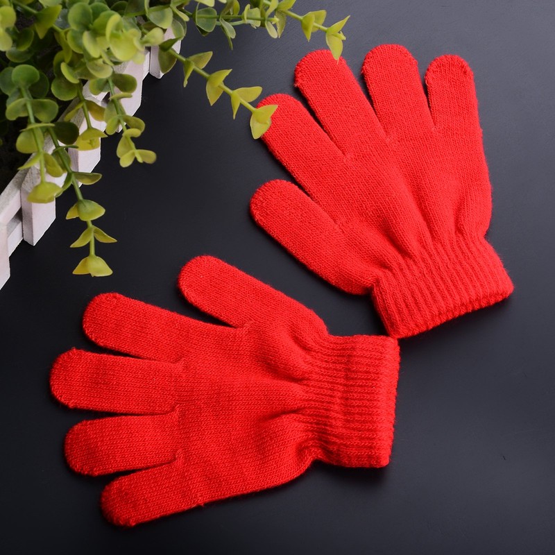Pinksee Kids Boys Girls Winter Warm Stretchy Knitted Magic Gloves