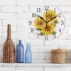 Mnsruu Sunflower Wall Clock Arabic Numerals Design Round Wall Clock