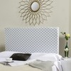 Safavieh Sydney Grey/ White Lattice Upholstered Headboard (Full)