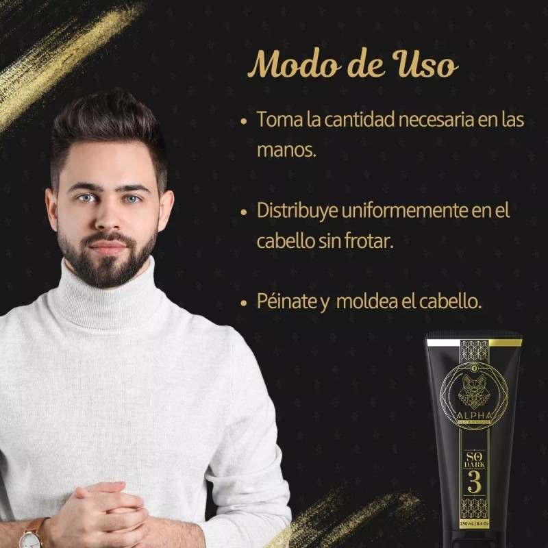 Ouro Gel Matizador P/ Canas Para Caballero Negro De Ouro