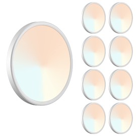 LZHOME LED Ceiling Light, 9 Inch Led Flush Mount Ceiling Light 2800LM 3000K/4500K/6000K 3CCT Dimmable for Kitchen,Bedroom,Living Room(8 Pack, White)…