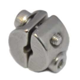 Clamping Ring for Wire Rope 2 mm 2 Pieces Wire Rope Clamp Ring 2 Pieces with 2 Screws Rope Clamp Stainless Steel A4 Niro AISI 316 Nirosta