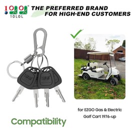 4 Pack Golf Buggy Ignition Keys for EZGO Gas & Electric Golf Cart 1976-up, Replace OEM 17063-G1