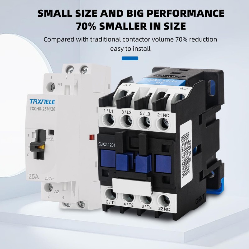 Din Rail Household Modular Manual AC Contactor 220v 230V Single