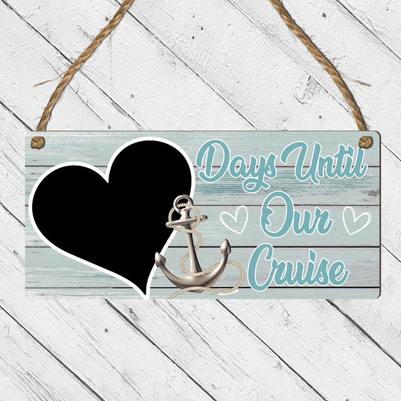 Days Until Our Cruise Countdown Sign - Fun & Stylish
