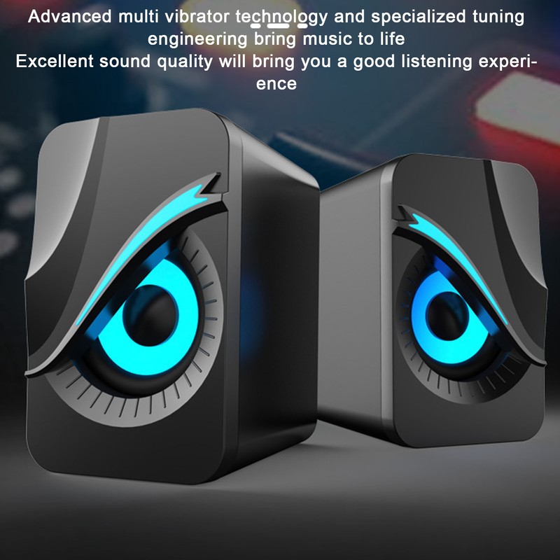 Computer Speaker USB Powered Wired Volume Control Mini Desktop Speaker