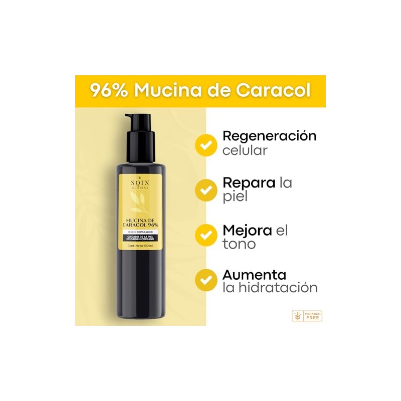 Sqin Luxiena Serum Baba de Caracol Coreano, Mucina de Caracol