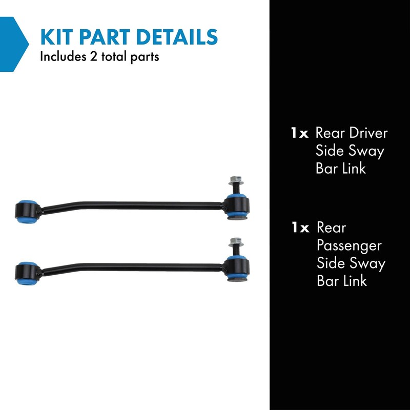 TRQ Rear Sway Bar Stabilizer Link Set Compatible with 2015-2023