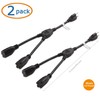 Cable Matters 2-Pack 2 Outlet Power Splitter Cord (Power Cord