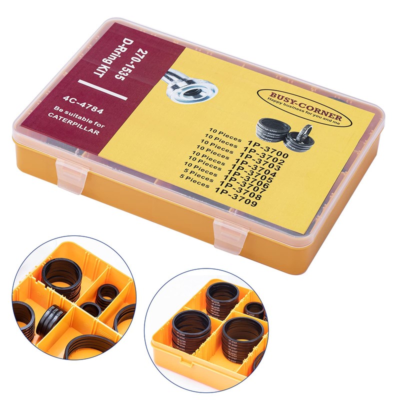 BUSY-CORNER 4C-4784 Print D-Ring Kit, Nitrile 90, Hydraulic Hose Fitting