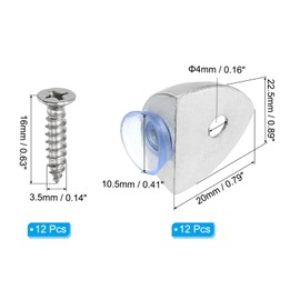 PATIKIL Shelf Support Pegs Nails, 12pcs Stainless Steel Cabinet Shelf Pins with Screws, Pegs for Shelves for Wooden Kitchen Cabinet, Cupboard, Bookcase, Closet,Silver