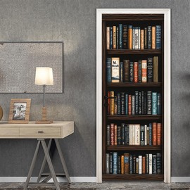 AOHMPT 3D Door Stickers, Peel and Stick Wallpaper ，Self-Adhesive Mural PVC Waterproof Wall Poster for Home Decor 30.3" W x 78.7" H