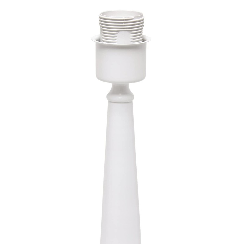 Simple Designs LT2075-WHT Traditional Candlestick Metal Iron Table Lamp with