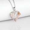 Elio Passero Heart Rose Initial Necklace,S925 Sterling Silver Letter Pendant