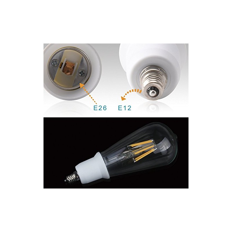 (3pcs) YiLighting - E12 Candelabra Screw to E26/E27 Standard Medium