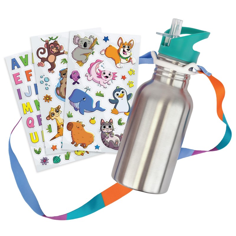 MindWare Cute & Custom Animal Water Bottle Decorating Kit