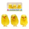 6 x Large 6cm Easter Chicks Yellow Chenille Decorations For