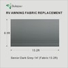 Dulepax RV Awning Fabric Replacement(13.2ft Fabric) Heavy Duty 16oz Vinyl