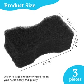 OJP Horse Sponges for Bathing, 2.16 Inch Thick - 3 Pack