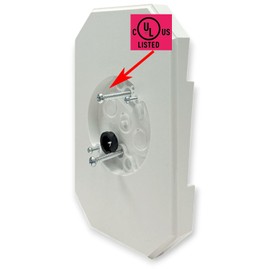 iMBAPrice 8141DBL-BK-1 Black Vinyl Siding Lamp Mounting Kit, UL Listed with Built-in Electrical Box for 0.5 Inch Outdoor Double 4 Inch Siding LAP 1/2 Inch Vertical Double Siding LAP