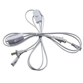 Traovien T5 T8 LED Wire Connector Power Cord LED Tube Power Extension Cord with on/Off Plug for LED T5 T8 Light Tube Integrated LED Light Fixture Extension Cable Wire (1.8M/6Ft 3pin 2PCS)