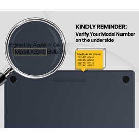 Premium Palm Rest Protector Skin Cover Stickers Compatible with MacBook Air 13" 2026 2025 2024 2023 2022 with M5/M4/M3/M2 Chip A3449 A3240 A3113 A2681, MacBook Air TrackPad Protector,Midnight
