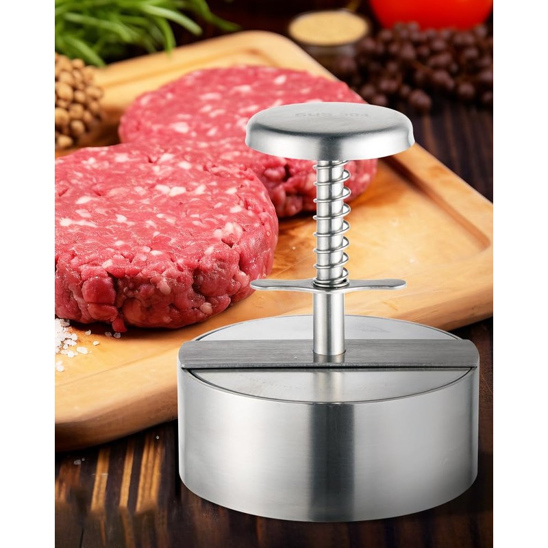 Brigii 304 Stainless Steel Burger Press - 4.5" Hamburger Patty