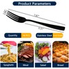 Dehouse 16-Piece Black Stainless Steel Dinner Forks, 7.87 Inch Flatware