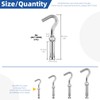 Glarks 6pcs M6 Expansion Hook Set, 304 Stainless Steel Open