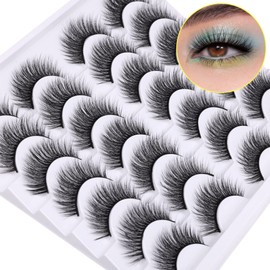 Newcally Newcally Lashes False Eyelashes Natural Fluffy Light Volume Faux Mink Lashes 14 Pairs Pack