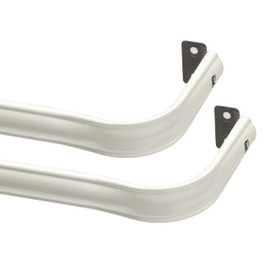 Interior Living 28-48 in. Superior Hold Premium Curtain Rod, 2-Pack, White