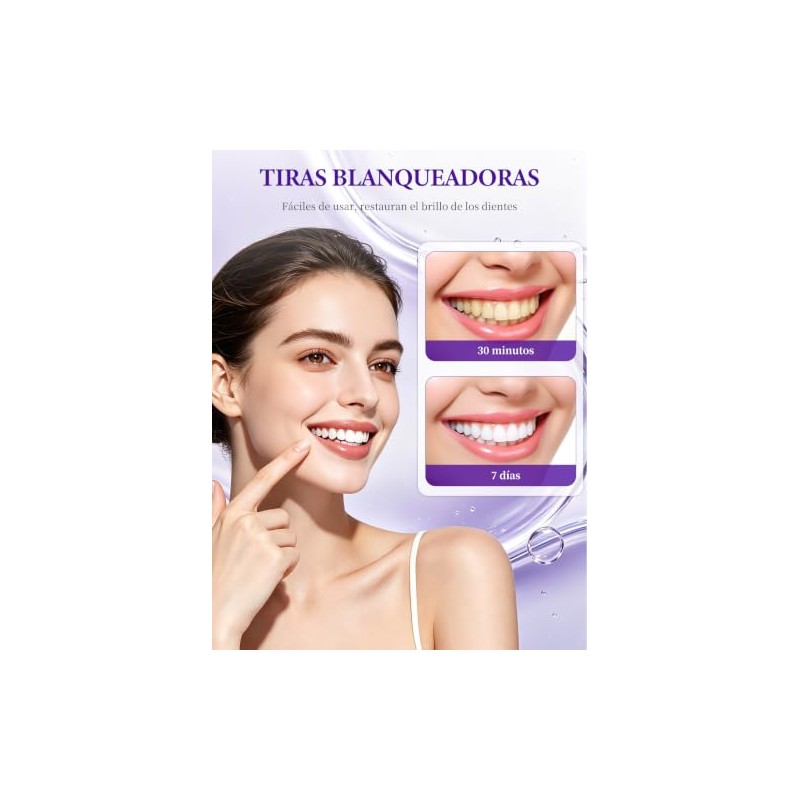 Luhi Tiras Blanqueadoras Dientes Pares Blanquear Eficaces Limpiar Eliminar Manchas