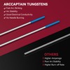 ARCCAPTAIN TIG Tungsten, TIG Welding Tungsten Electrode Blue 2% Lanthanated