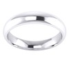 Unisex Sterling Silver 4mm Super Heavy Court Shape Polished Wedding