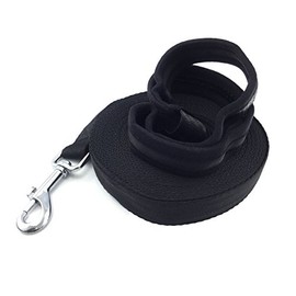 Scarlet Pet Rocky H Dog Lead with Rubberised Handle and Carabiner Hook; Robust Nylon; Black; Length: 3.5 m (3 Metres)