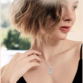 OHAYOO Friendship Necklaces for 2 Silver 925 Ying Yang Chain Moon Sun Ying Yang Pendant Necklaces Yin Yang Jewelry Gifts for Women Girlfriend