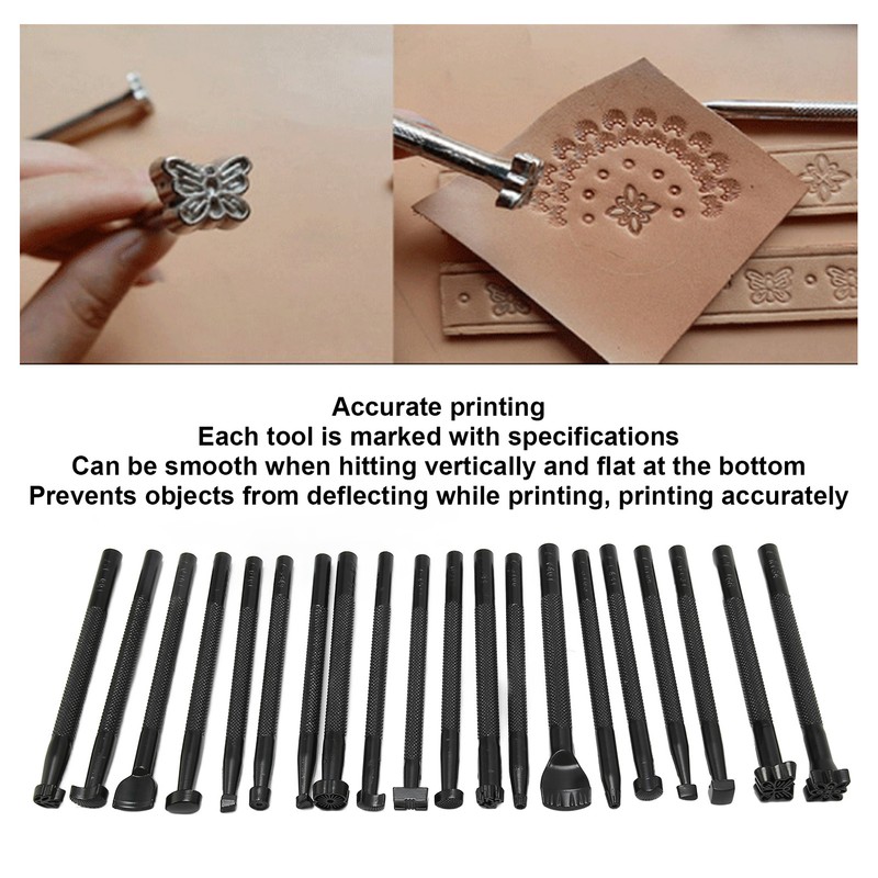 20pcs Leather Stamping Tools Handcraft Accurate Printing Skid Resistance Leather