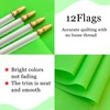 WEITBF 12Pcs 8×12 Inch Solid Green Flags Small Blank Sublimation